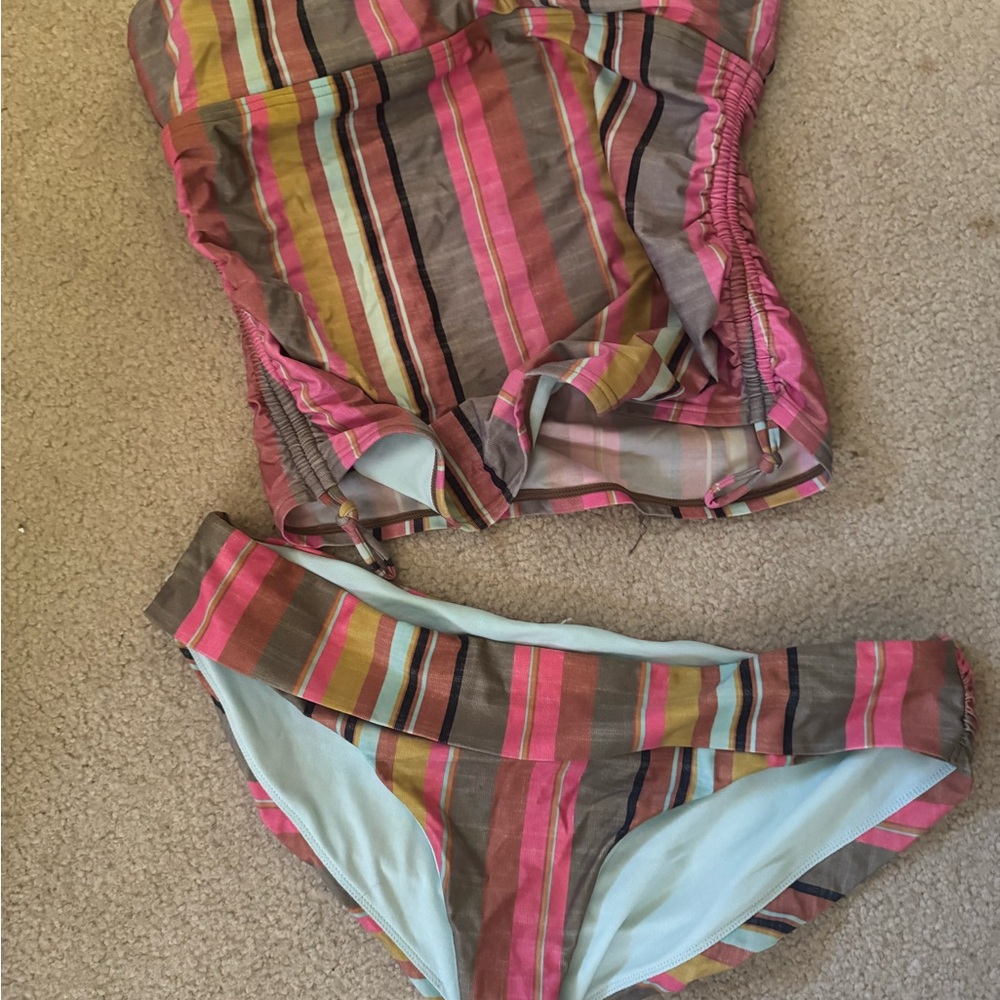 Striped Multicolor Swimsuit Set